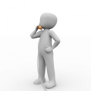 Calling a customer service