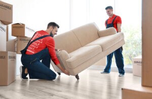 Bergen County moving company loading a truck during a local household move in New Jersey