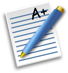 An A plus grade on a piece of paper.