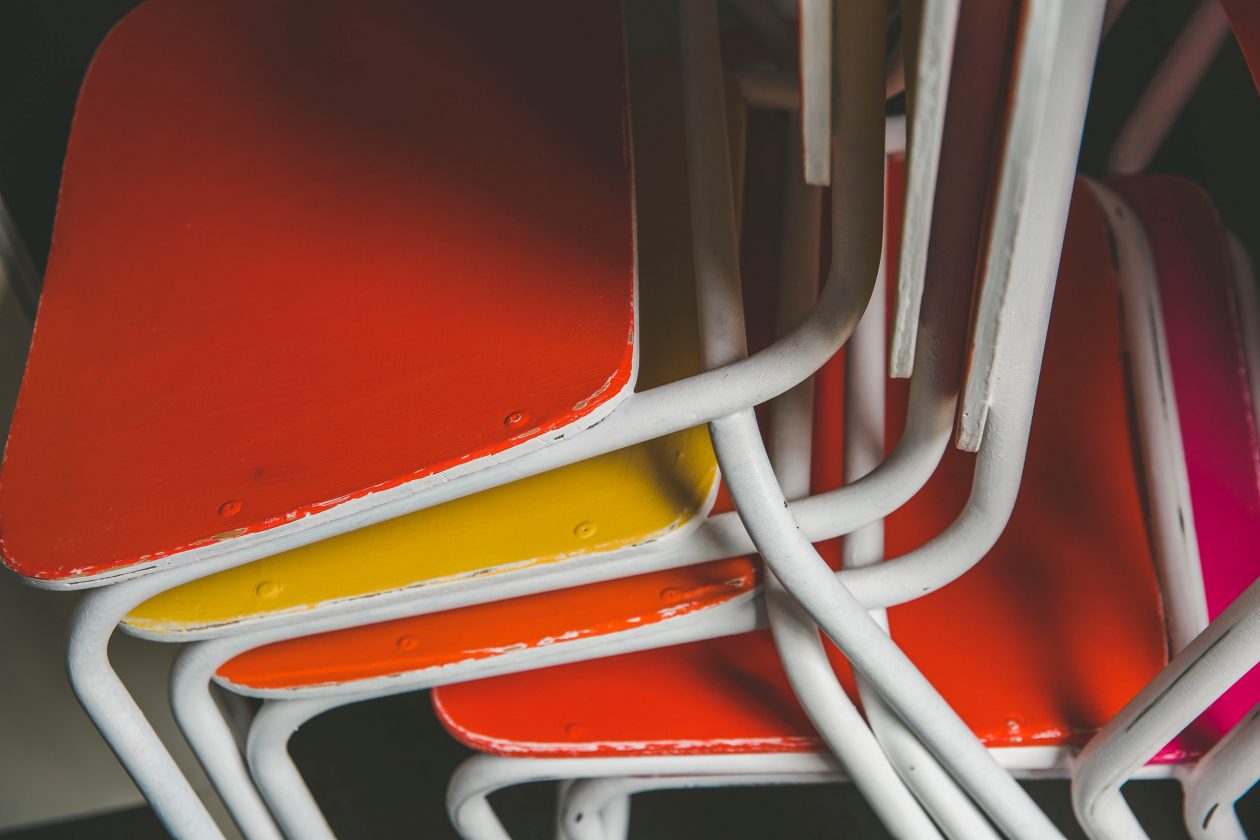 How to combine two households without stress 2 Stacking Chairs