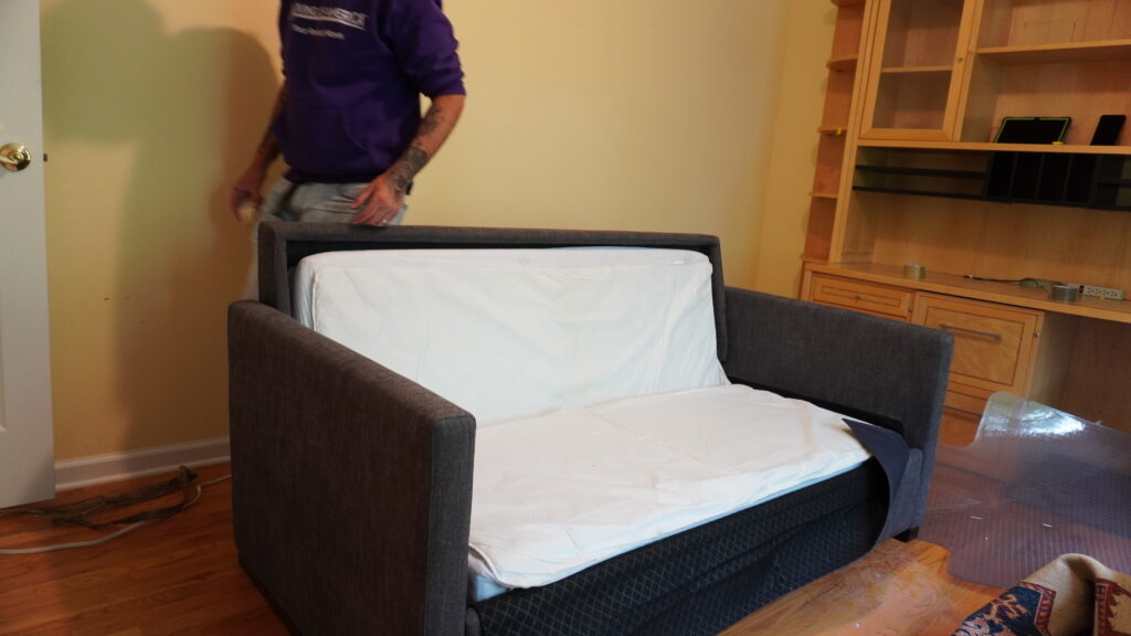 movers preparing a home for a long distance move