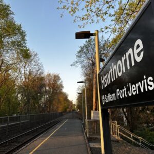 Hawthorne train sign